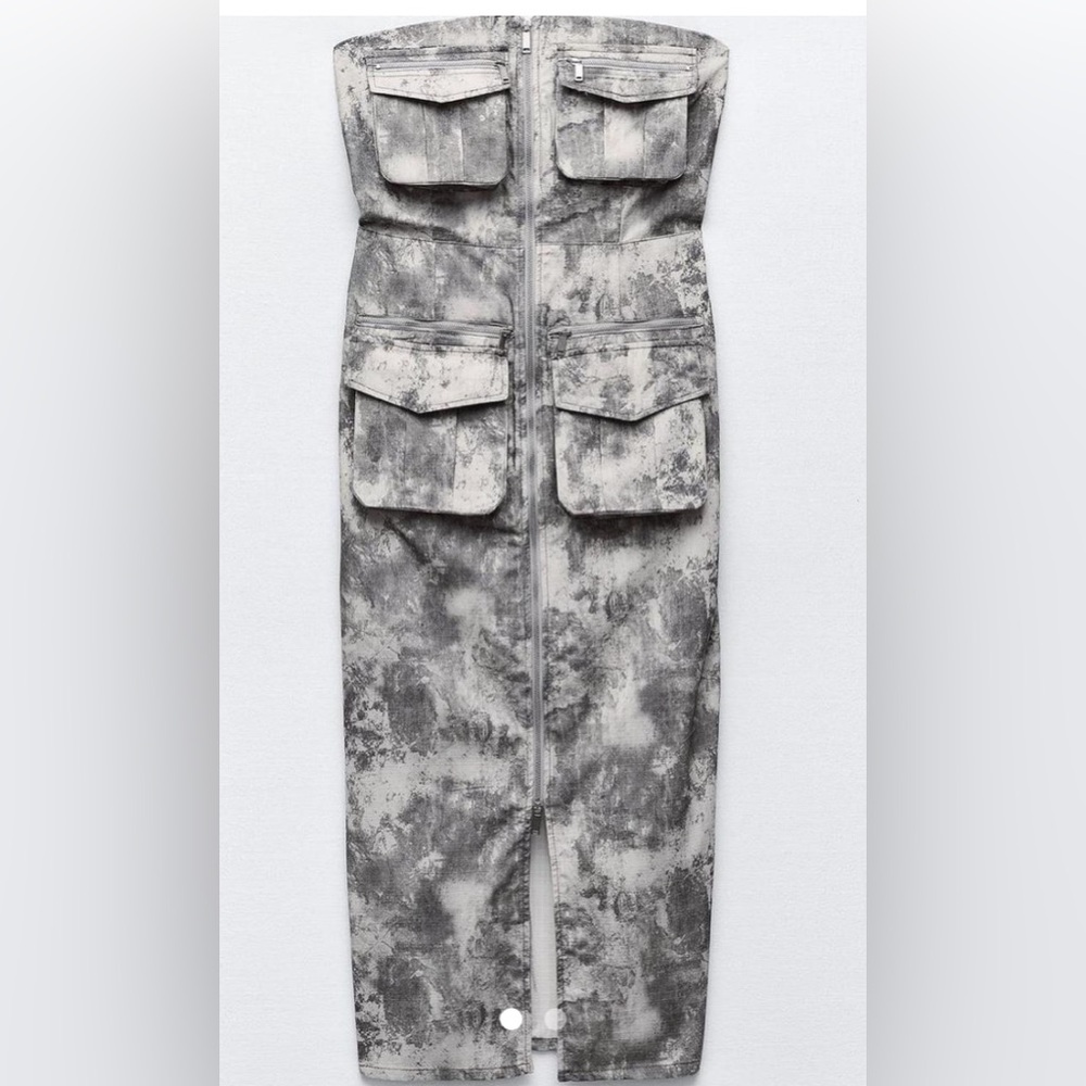 Zara| Fatigue zip up dress